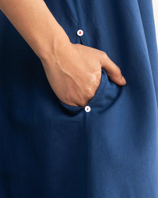 Double Layer Dress - Navy