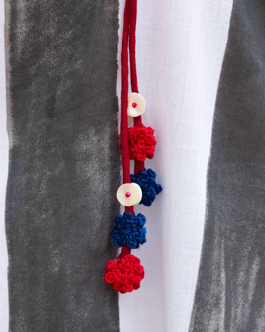 Minori Kaftan - Charcoal & White Print