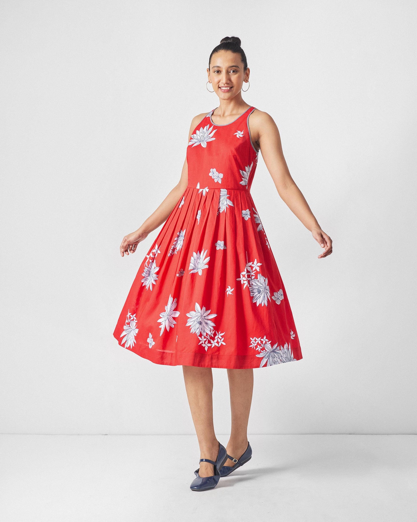 Kaito Dress - Red & White Print