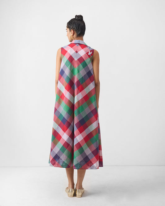 Kirei Dress - Multicolor Checks