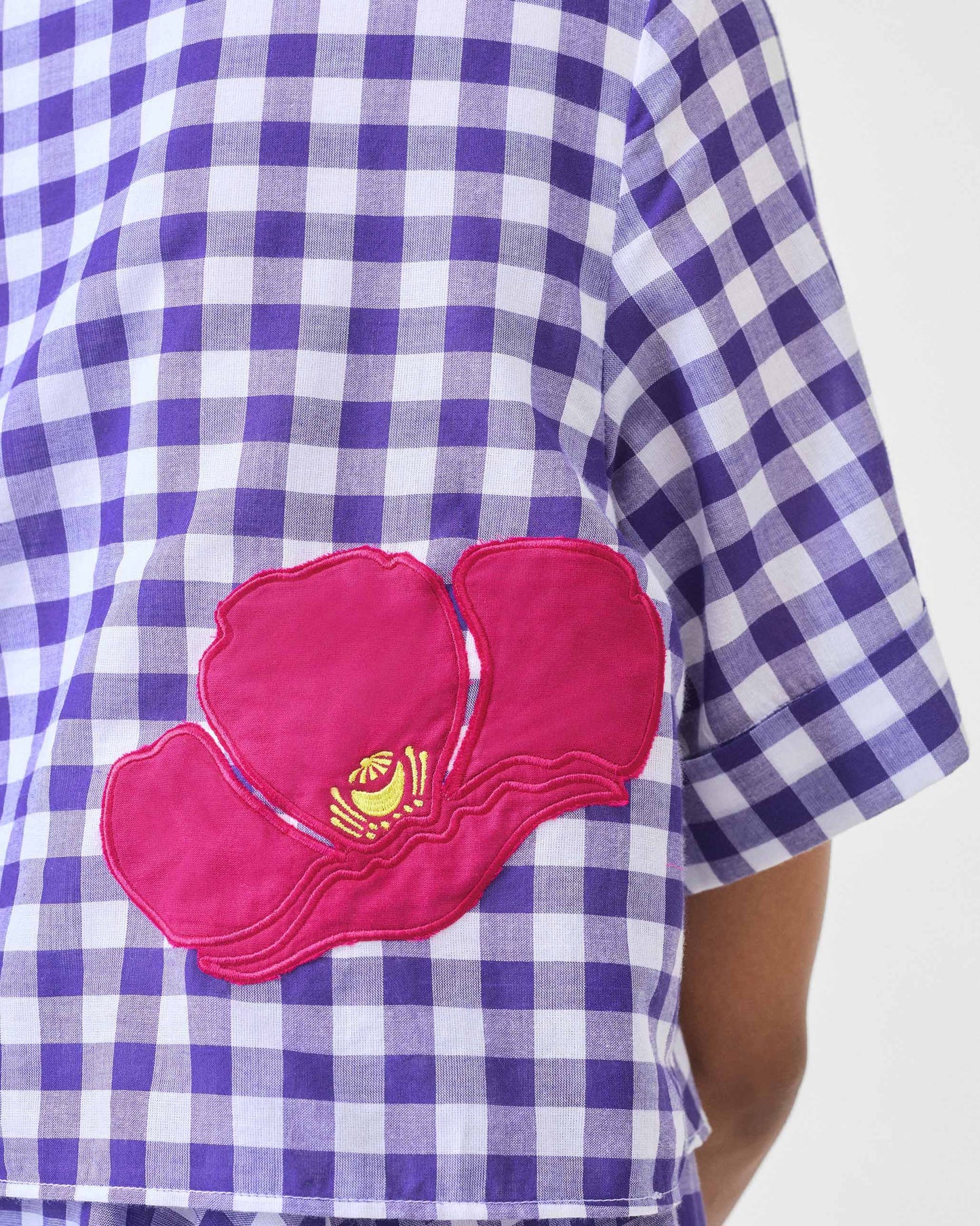 Kuro Dress - Purple & White Checks