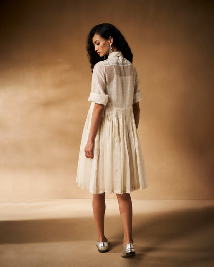 Qurbat Dress with Slip - Ivory Hand Embroidered