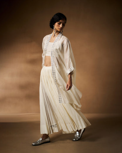 Kaia Overlay - Ivory Hand Embroidered