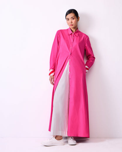 Pattaya Shirt Dress - Fuchsia