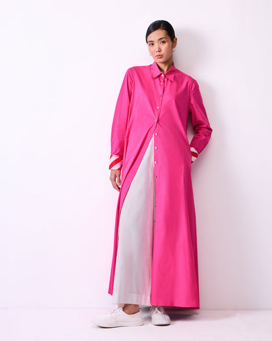 Pattaya Shirt Dress - Fuchsia