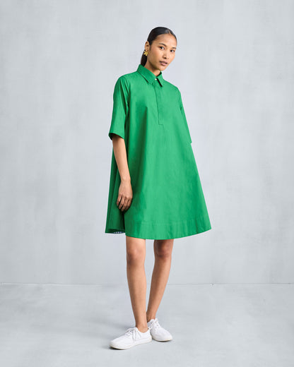 A-line Short Dress - Green