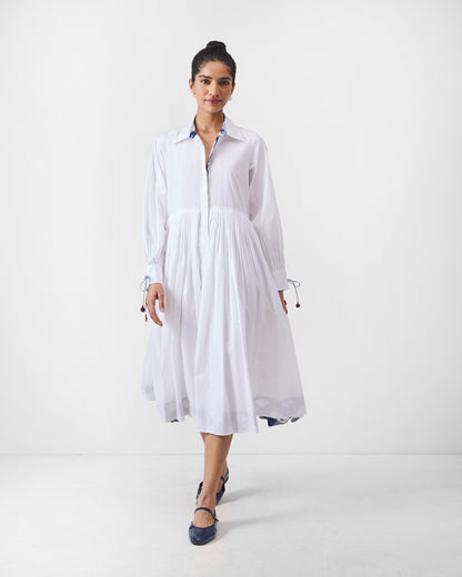 Puritsu Shirt Dress - White