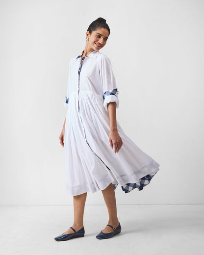 Puritsu Shirt Dress - White
