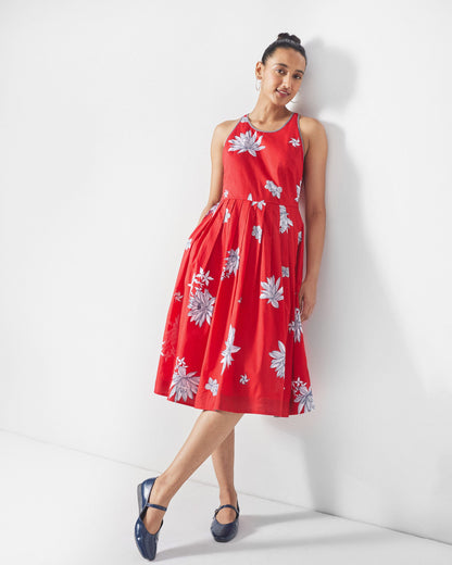 Kaito Dress - Red & White Print