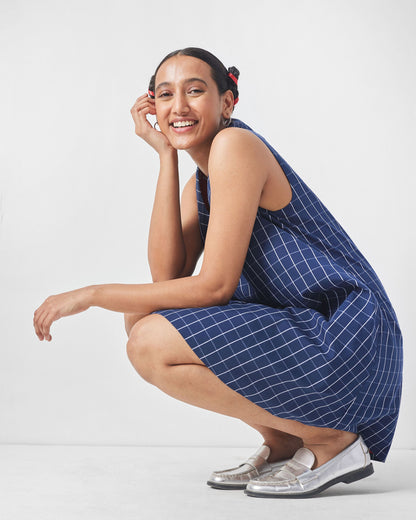 Kawaii Reversible Dress - Navy & Red