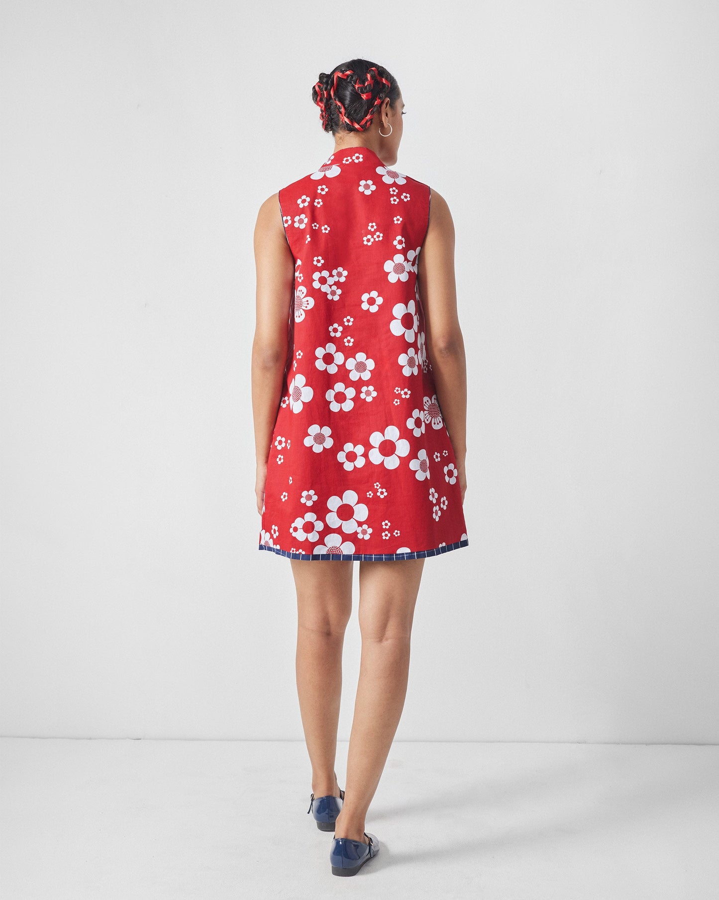Kawaii Reversible Dress - Navy & Red